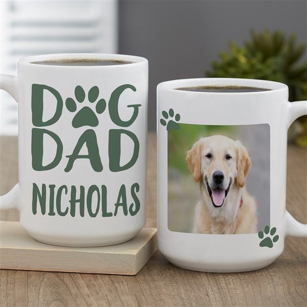 Dog Dad Personalized Photo Coffee Mugs  - 47904