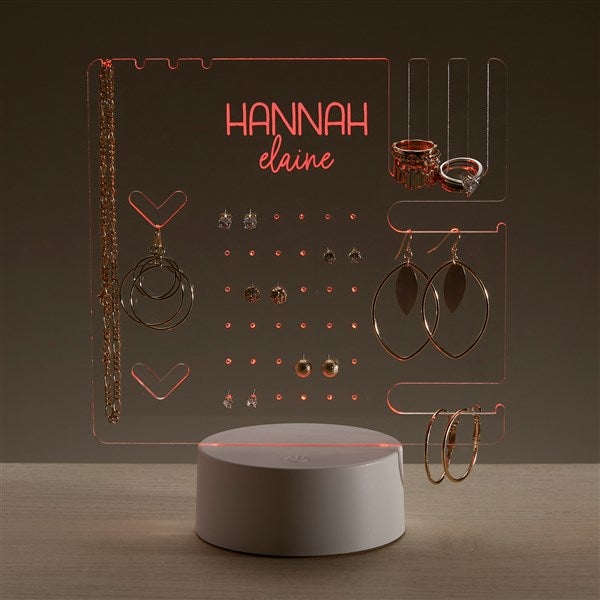 For Her Personalized Acrylic LED Jewelry Holder  - 47941