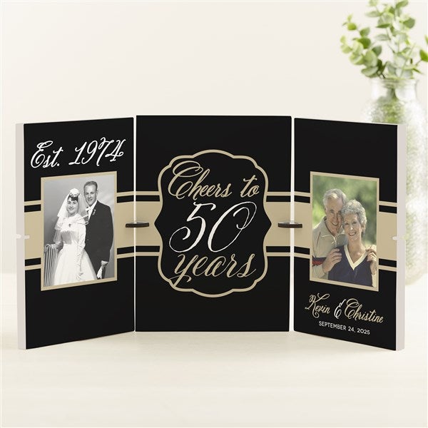 Then & Now Anniversary Story Board Plaque Set  - 47942