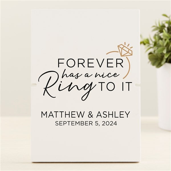 We&#39;re Engaged Personalized Story Board Plaque - 47945