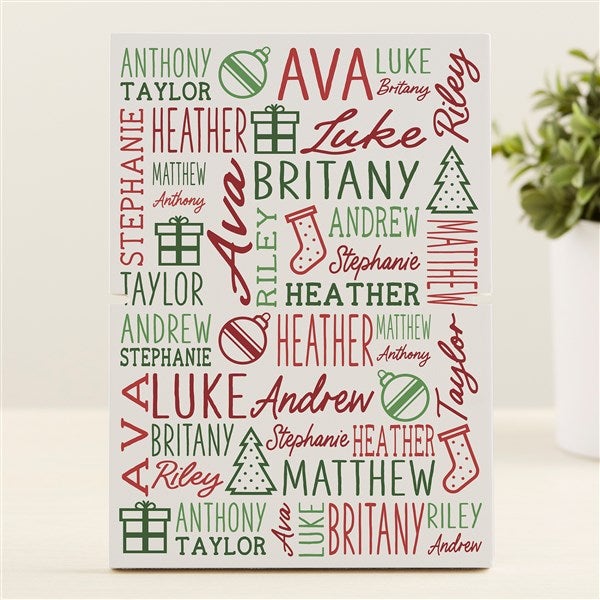 Christmas Repeating Name Personalized Story Board Plaque  - 47949