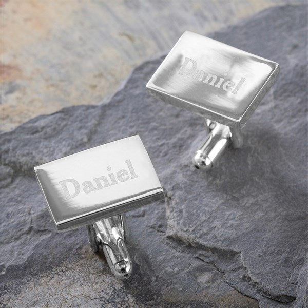 Classic Celebrations Personalized Silver Cufflinks  - 47954