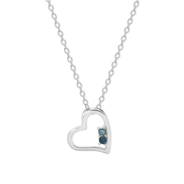 Custom Heart Birthstone Necklace - 47958D