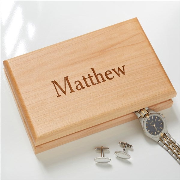 Classic Celebrations Engraved Wood Valet Box - 47959