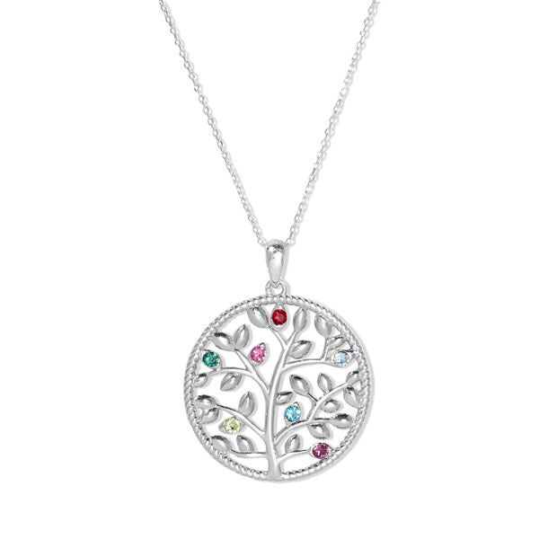  Custom Family Tree Birthstone Necklace - 47981D