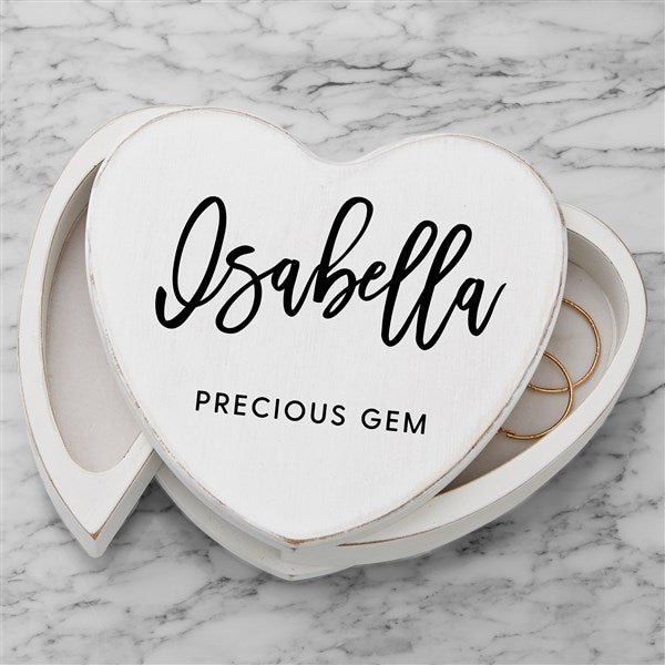 Scripty Name Engraved Heart Jewelry Box  - 48000