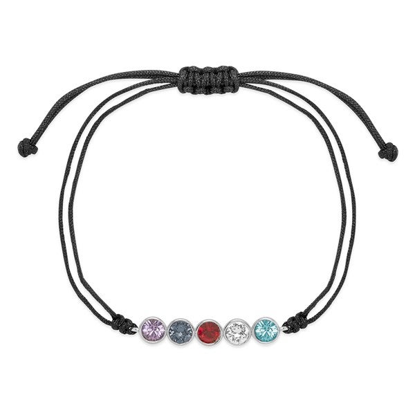 Custom Birthstone String Bolo Bracelet - 48004D