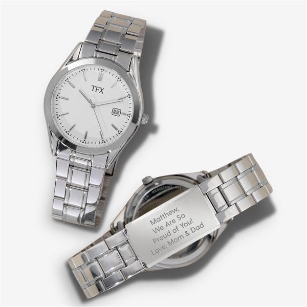 Graduation Message for Him Engraved Bulova TFX Silver Watch  - 48024