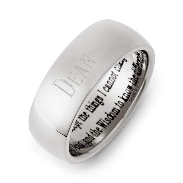 Men's Engravable Serenity Prayer Ring - 48032D