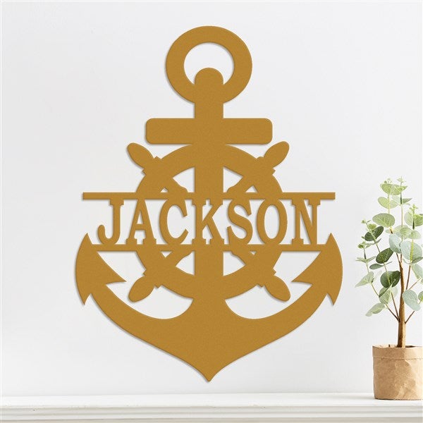 Personalized Anchor Steel Sign - 48040D