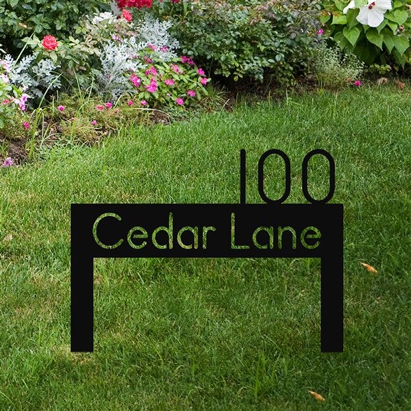 Custom Address Steel Lawn Stake - 48054D