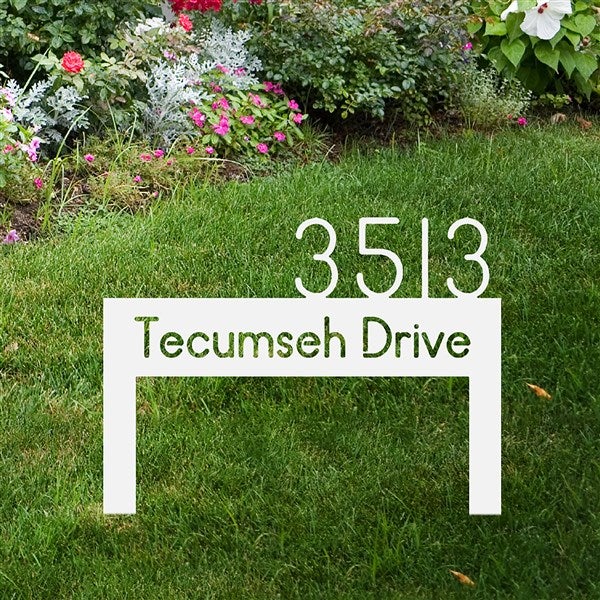 Custom Address Steel Lawn Stake - 48054D