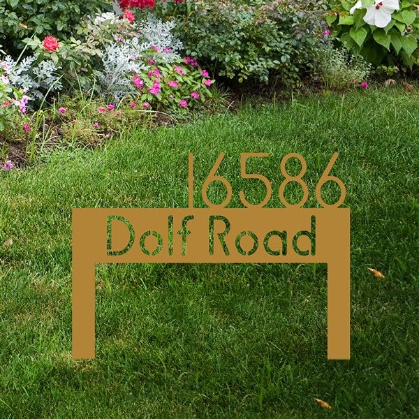 Custom Address Steel Lawn Stake - 48054D