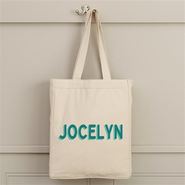 Shadow Name Personalized Canvas Tote Bags  - 48056