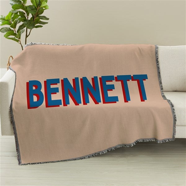 Shadow Name Personalized Blanket  - 48057
