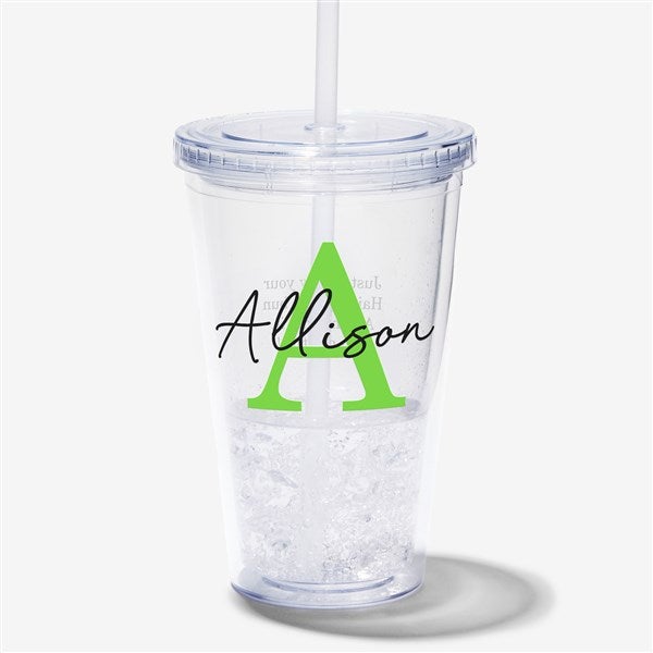 Simple Signature Personalized Acrylic Insulated Tumbler - 48081
