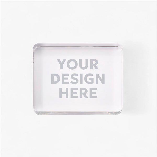 Personalized Logo Crystal Rectangle Paperweight  - 48089