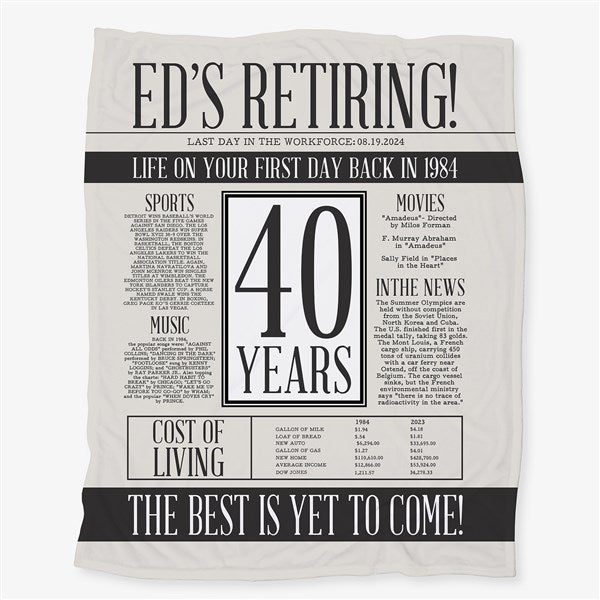 Officially Retired Personalized Blanket - 48092