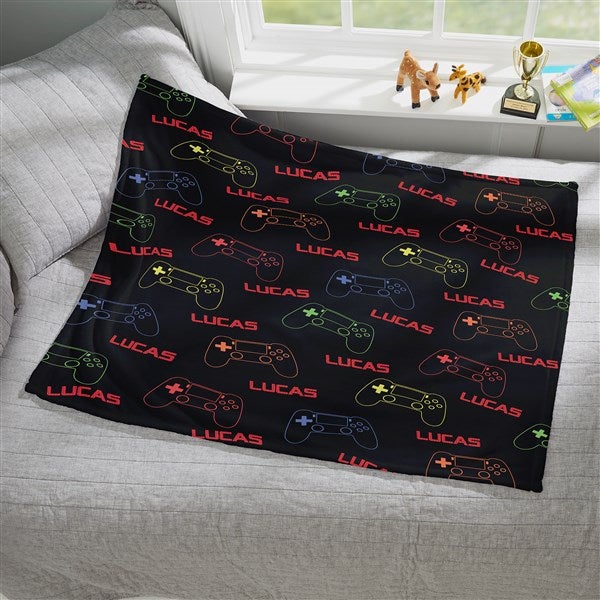 Neon Gaming Personalized Blanket - 48095