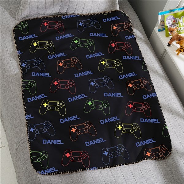 Neon Gaming Personalized Blanket - 48095