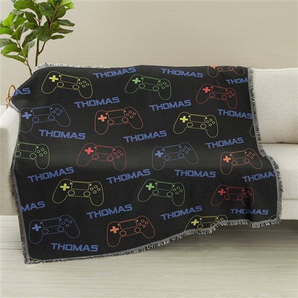 Neon Gaming Personalized Blanket - 48095