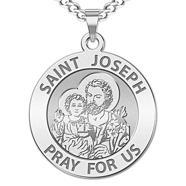 Custom Saint Joseph Engraved Pendant  - 48182D