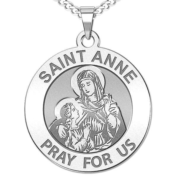 Custom Saint Anne Engraved Pendant  - 48227D