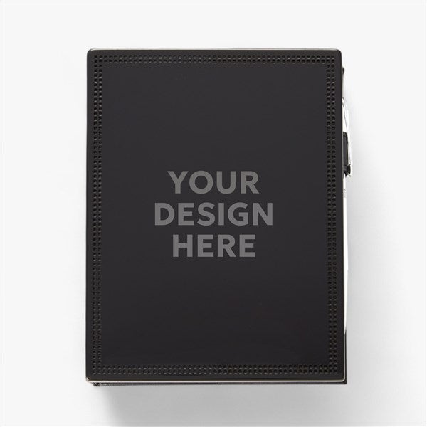 Personalized Engraved Logo Black Metal Journal - 48232