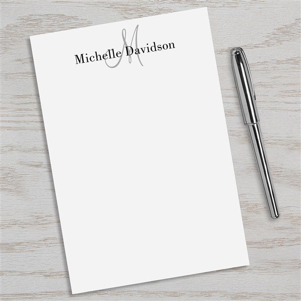 Classic Monogram Personalized Notepad - 48251