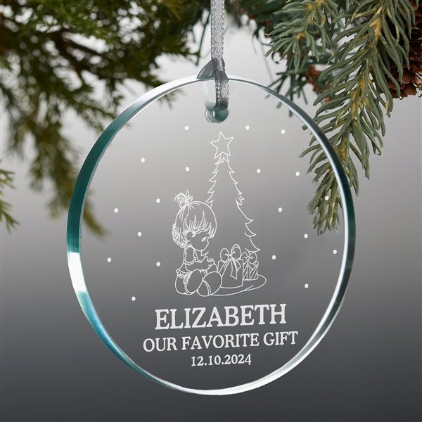 My Very First Christmas Precious Moments® Personalized Glass Ornament  - 48325