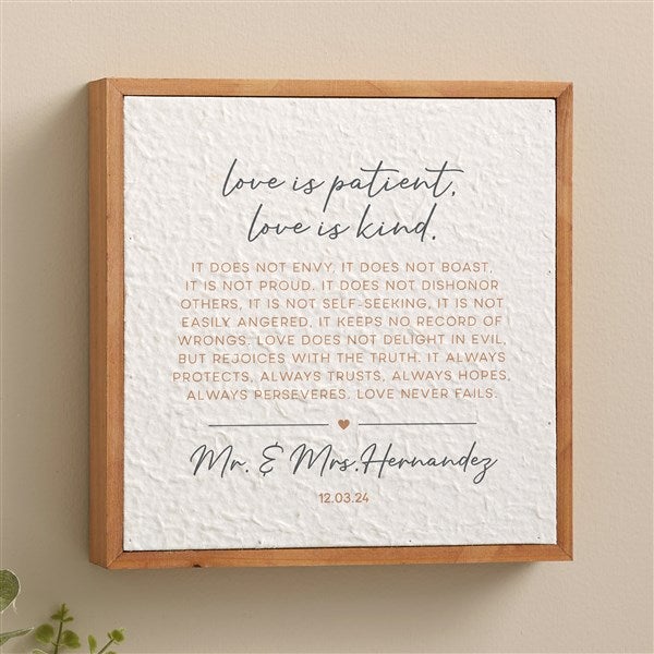 Love is Patient Personalized Pulp Paper Wall Decor - 48349