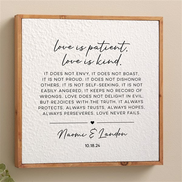 Love is Patient Personalized Pulp Paper Wall Decor - 48349
