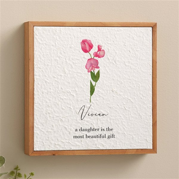 Birth Month Flower Personalized Pulp Paper Wall Decor  - 48350