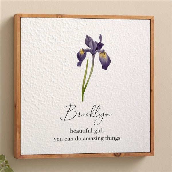 Birth Month Flower Personalized Pulp Paper Wall Decor  - 48350