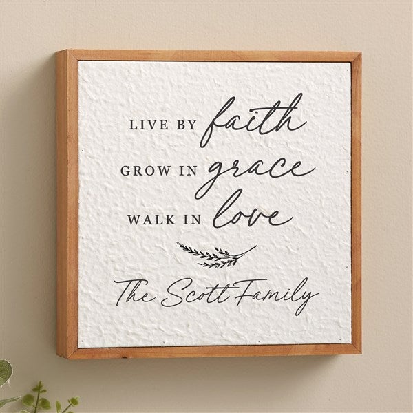 Live By Faith Personalized Pulp Paper Wall Decor - 48351