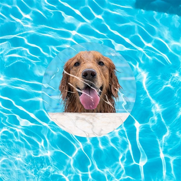 Personalized Vinyl Photo Pool Mat - Round - 48374