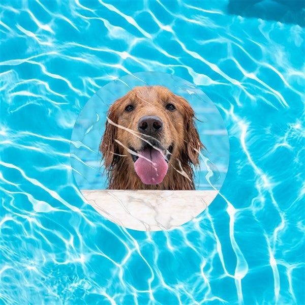 Personalized Photo Vinyl Round Pool Mat - 48374