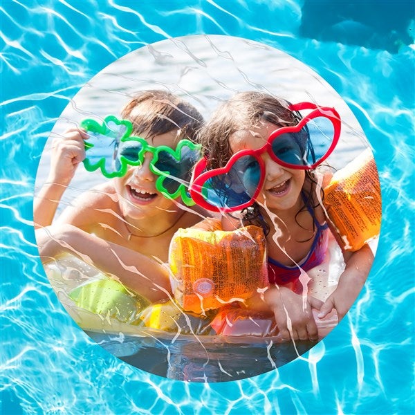 Personalized Vinyl Photo Pool Mat - Round - 48374