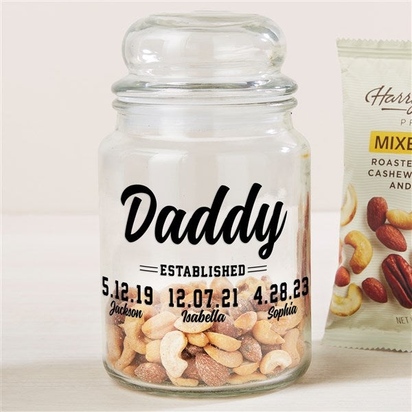 Established Personalized Glass Treat Jar - 48401