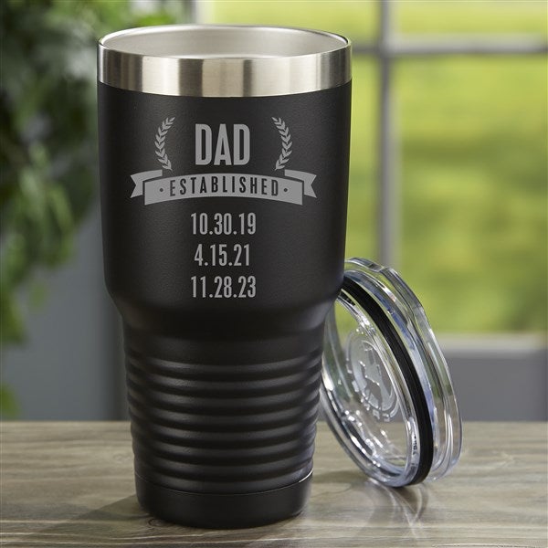 Date Established Personalized 30 oz. Vacuum Insulated Stainless Steel Tumblers  - 48404