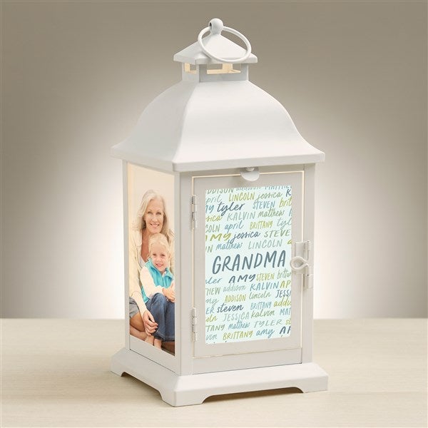 Grateful Heart Repeating Name Personalized LED Lantern  - 48439