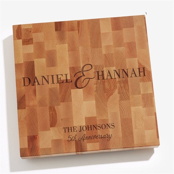Eternal Love Personalized Anniversary Butcher Block Cutting Boards - 48531