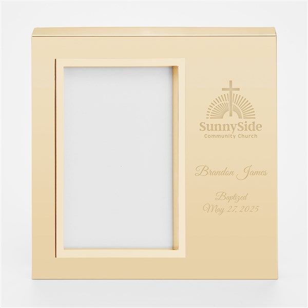 Engraved Logo Gold Uptown 4x6 Picture Frame - 48534