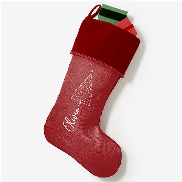 Scripted Christmas Tree Personalized Christmas Stockings - 48557