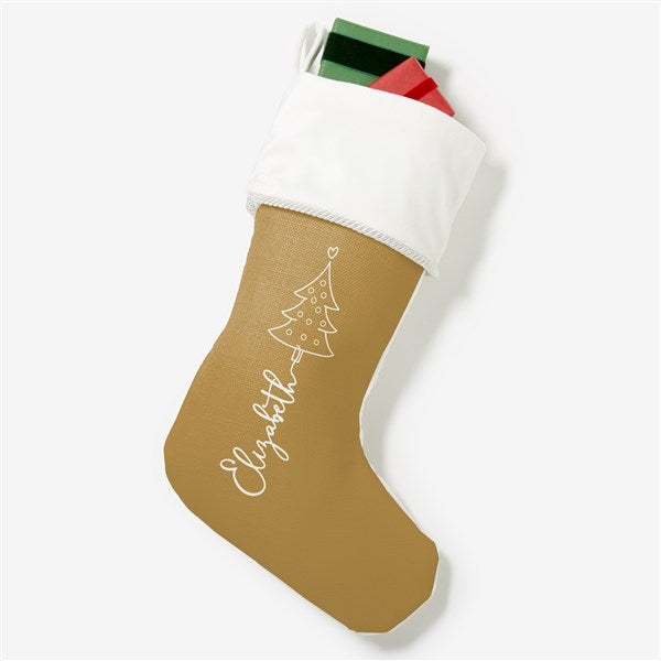 Scripted Christmas Tree Personalized Christmas Stockings - 48557