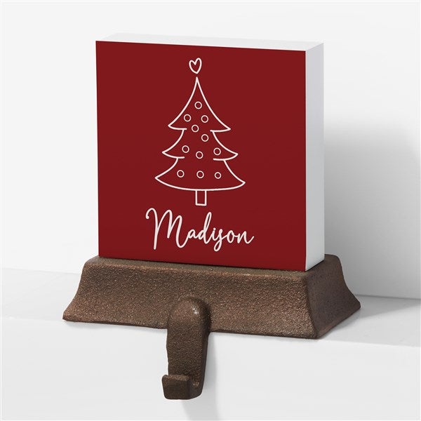 Scripted Christmas Tree Personalized Stocking Holder - 48558