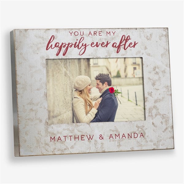 Happily Ever After Personalized Metal Wedding Picture Frame  - 48571