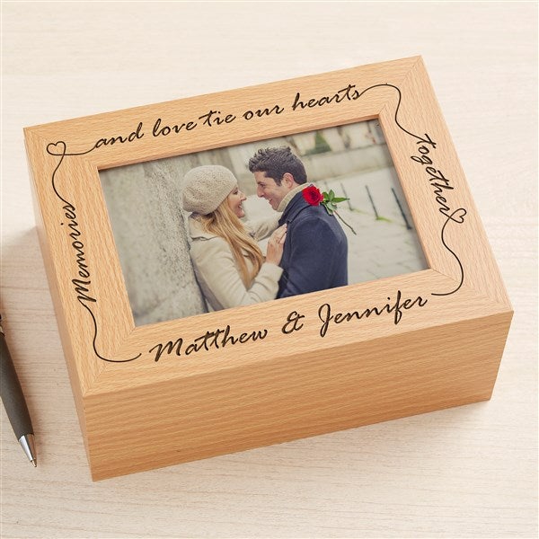 Personalized Wooden Photo Keepsake Box - 4863