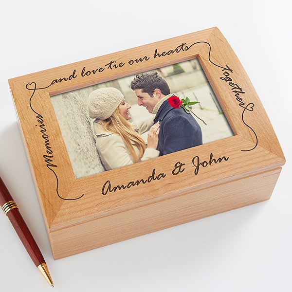 engraved wooden box