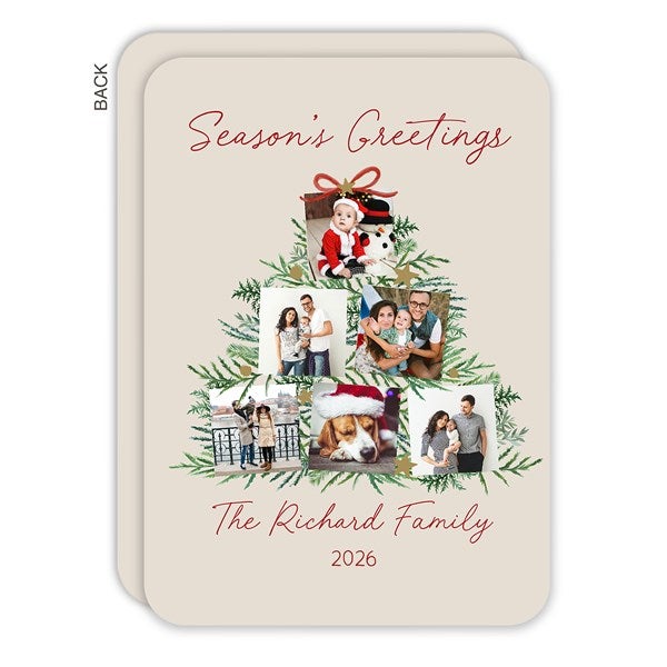 Holiday Moments Personalized Flat Christmas Card  - 48670